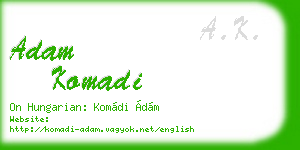 adam komadi business card